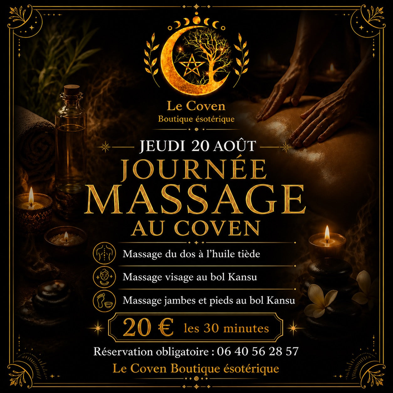 Massage 20 août