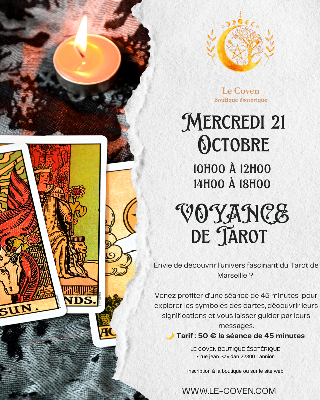 Séance de voyance au Tarot de Marseille – 45 minutes
