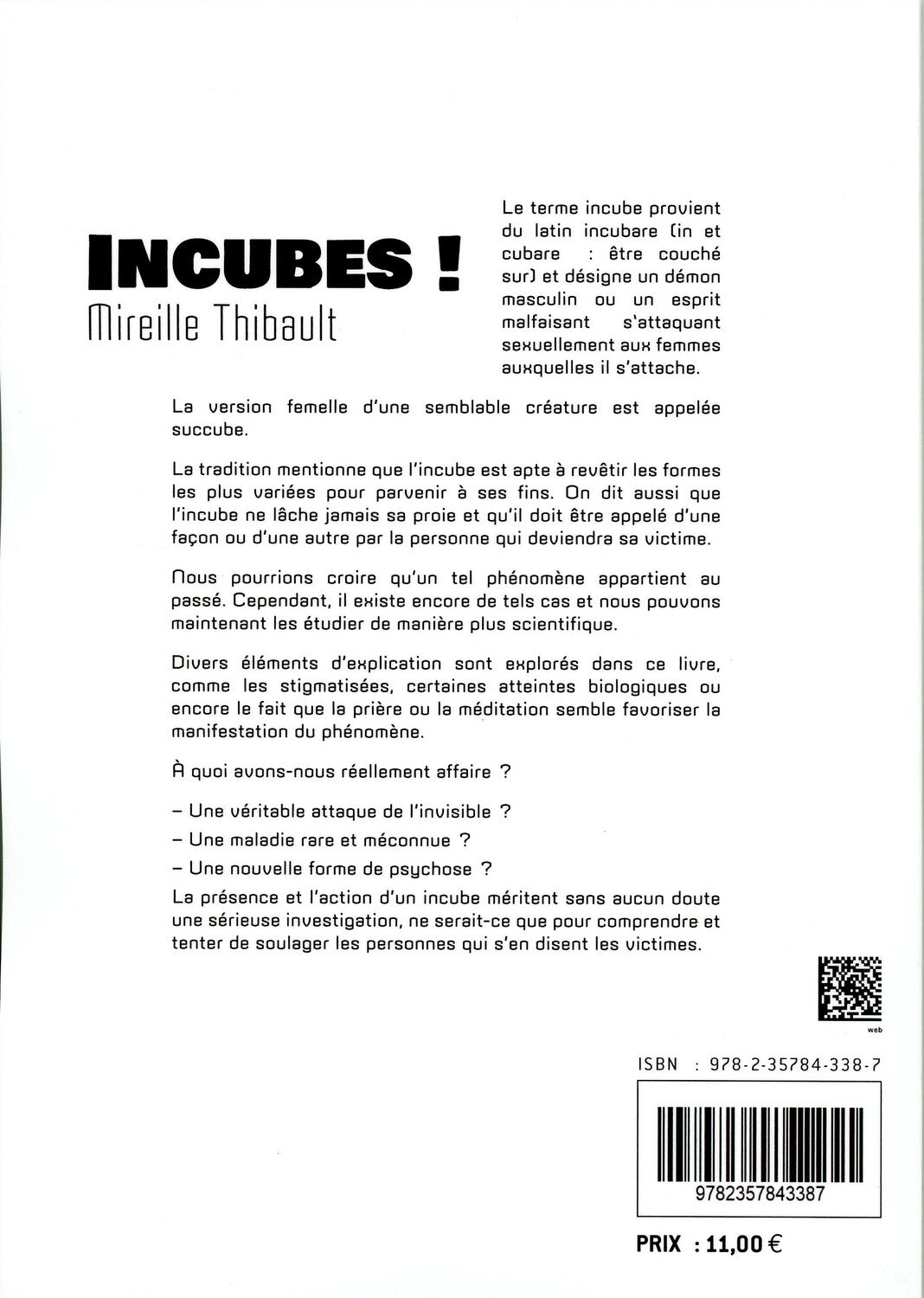 Incubes ! – Livre sur les incubes, les succubes et les phénomènes paranormaux