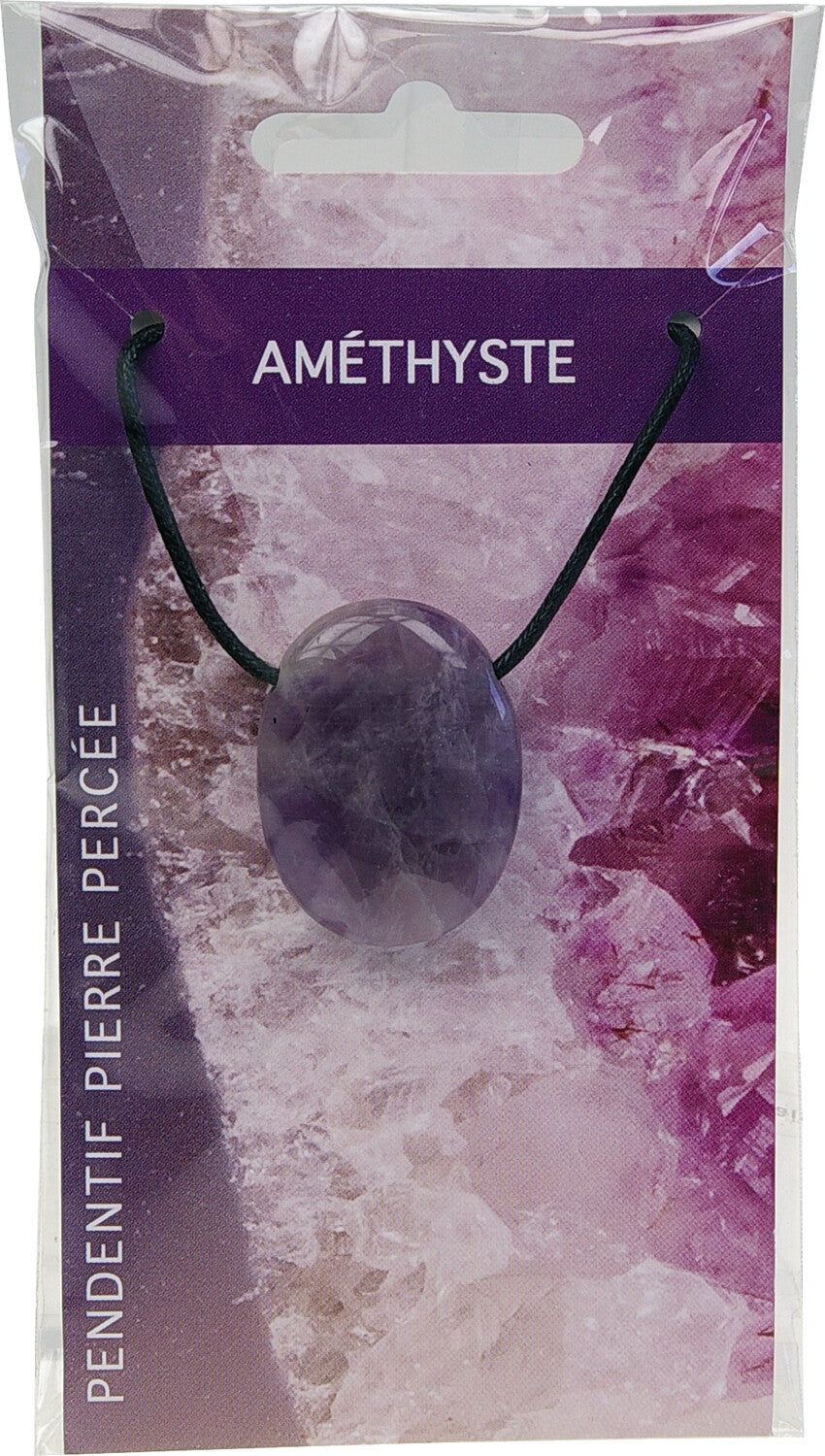 Collier Améthyste – Pendentif Pierre Naturelle Intuition & Apaisement