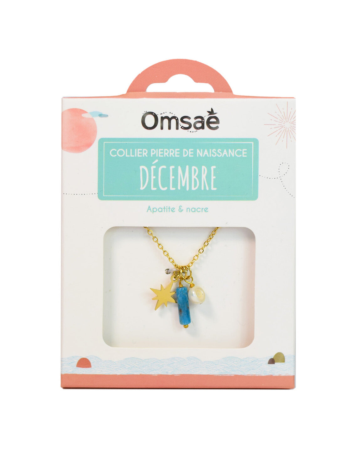 Collier Pierre de Naissance Décembre – Apatite & Nacre Élégant