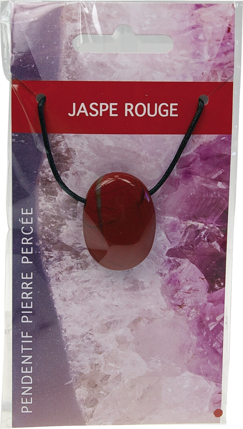 Collier Jaspe Rouge – Pendentif Pierre Naturelle Énergie & Courage