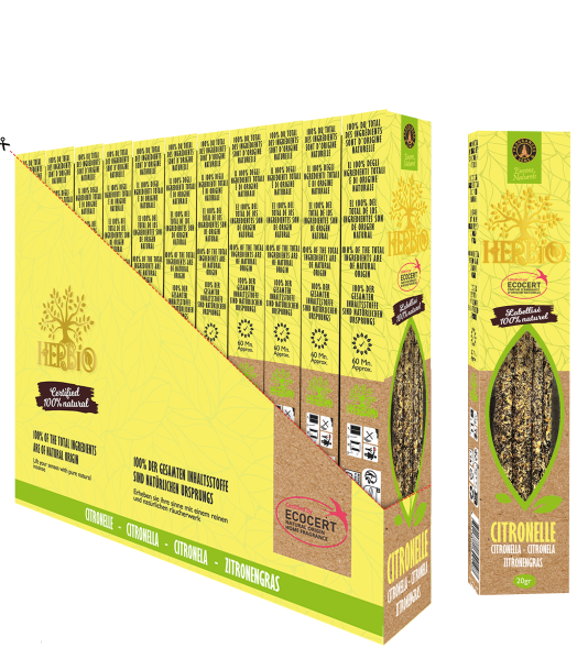 Encens Smudge Citronnelle Herbio Ecocert – Purifiant Naturel 20g