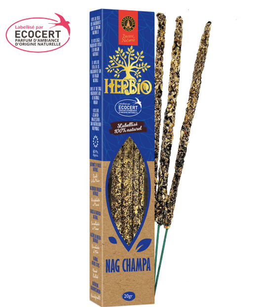 Encens Smudge Nag Champa Herbio Ecocert – Floral & Boisé 20g