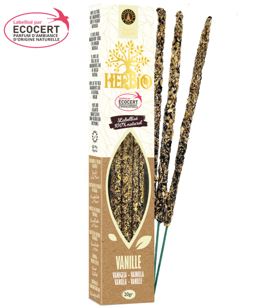 Encens Smudge Vanille Herbio Ecocert – Doux & Gourmand 20g