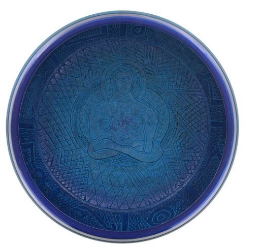 Bol Chantant Aluminium Bleu Om 20 cm – Méditation, Relaxation et Harmonie