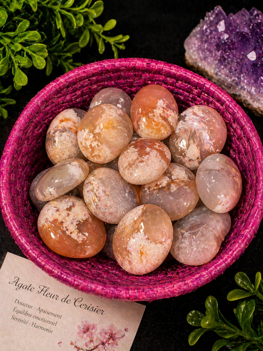 Agate Fleur de Cerisier AA – Pierre Naturelle Madagascar