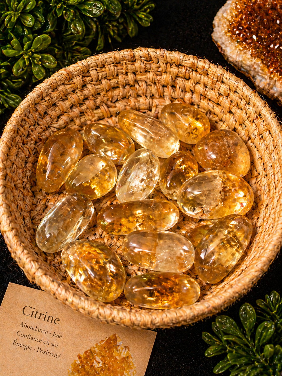 Citrine AA – Pierre Naturelle Abondance & Prospérité (Madagascar)