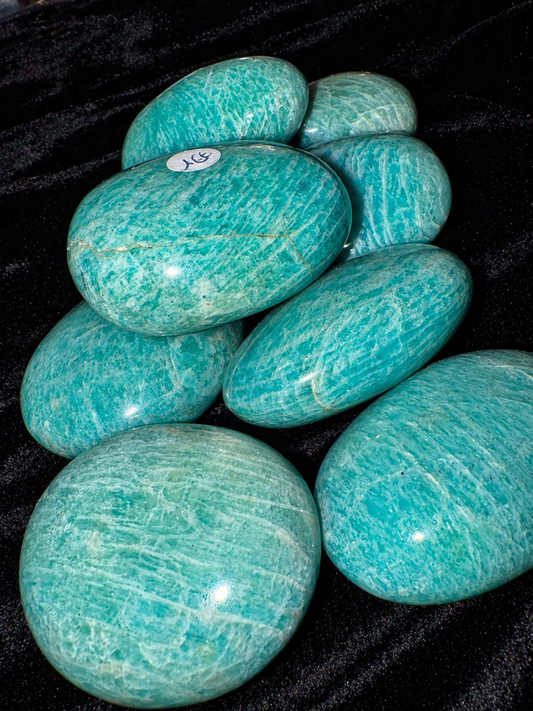 Amazonite naturelle Madagascar – Galet poli apaisement et communication