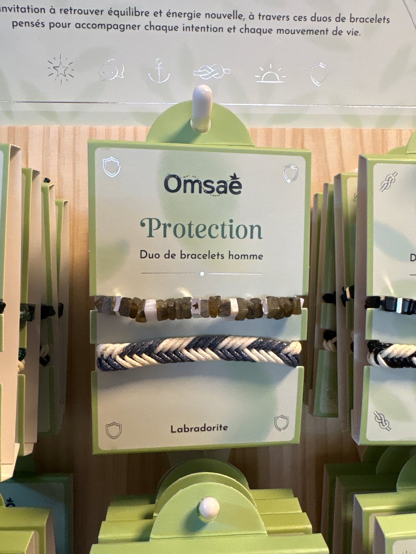 Duo Bracelets Homme Labradorite – Protection & Énergie – Omsaé Protection