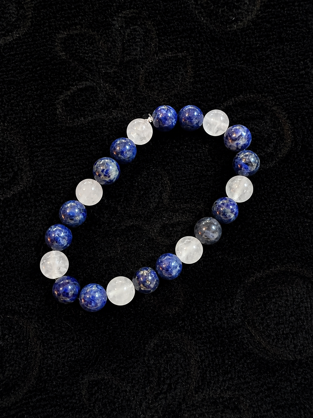 Bracelet Lapis-Lazuli & Quartz Rose – Pierres Naturelles 8 mm