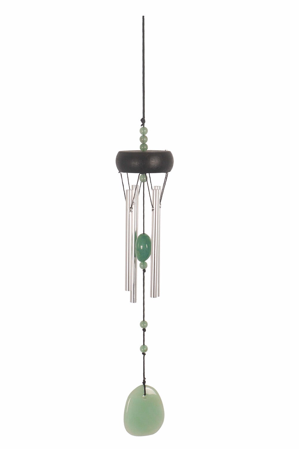 Carillon à Vent Aventurine Verte 33 cm – Harmonie, Chance et Énergie Positive
