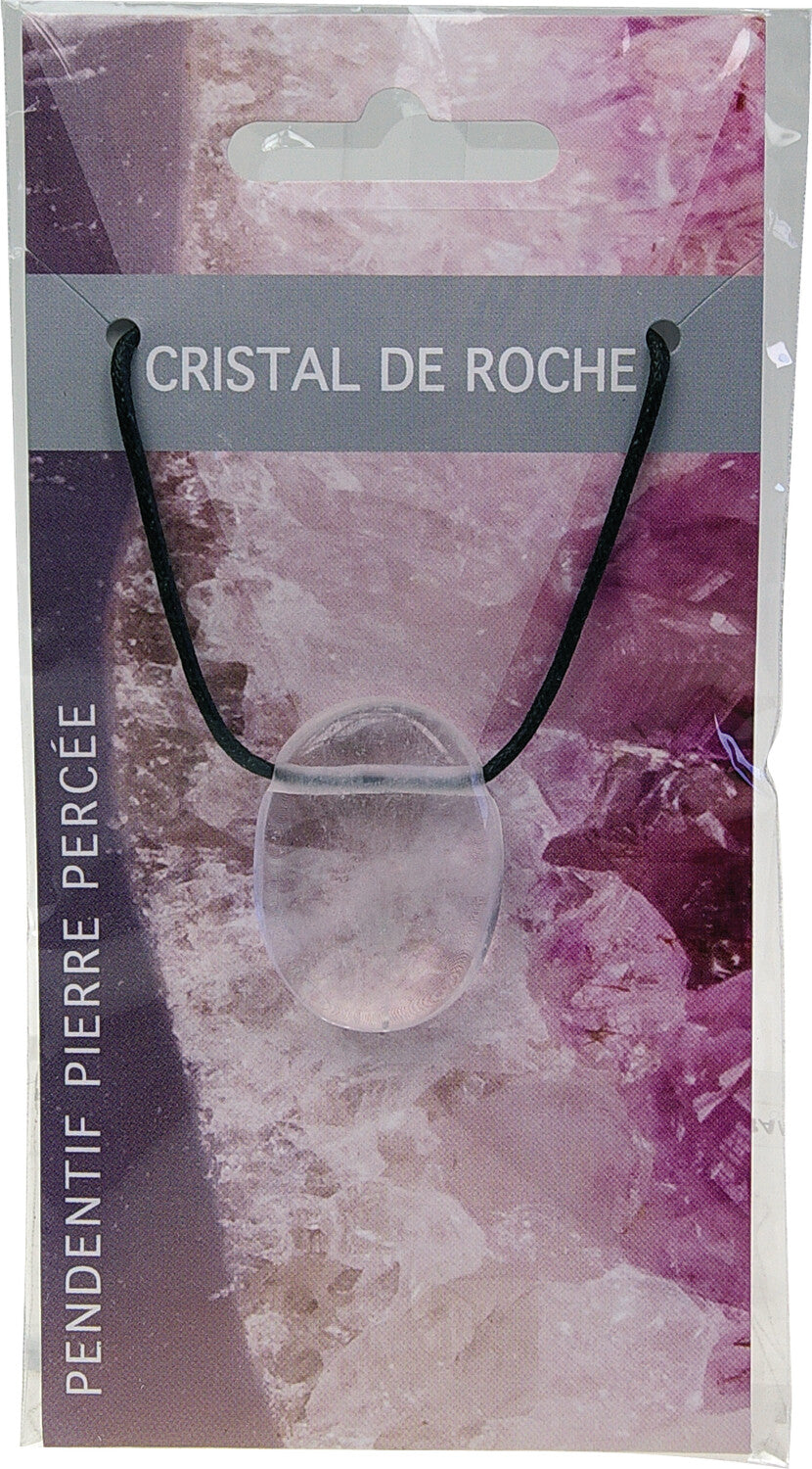 Collier Cristal de Roche – Pendentif Pierre Naturelle Clarté & Énergie