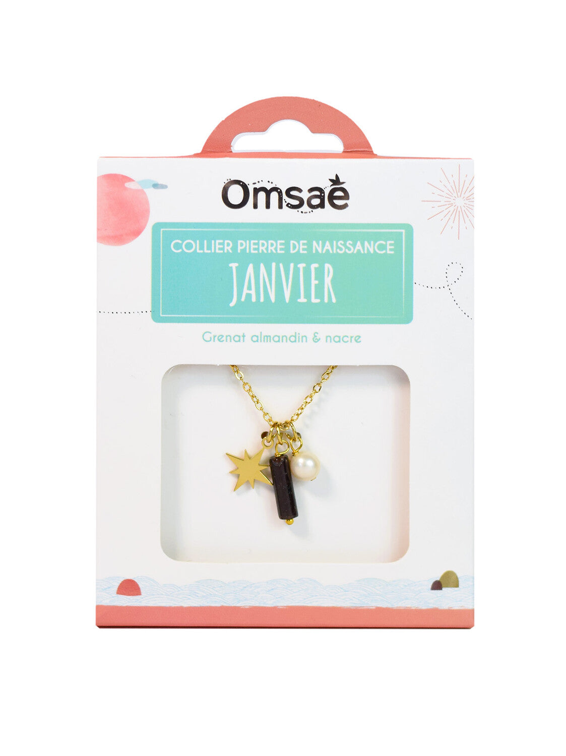 Collier Pierre de Naissance Janvier – Grenat & Confiance