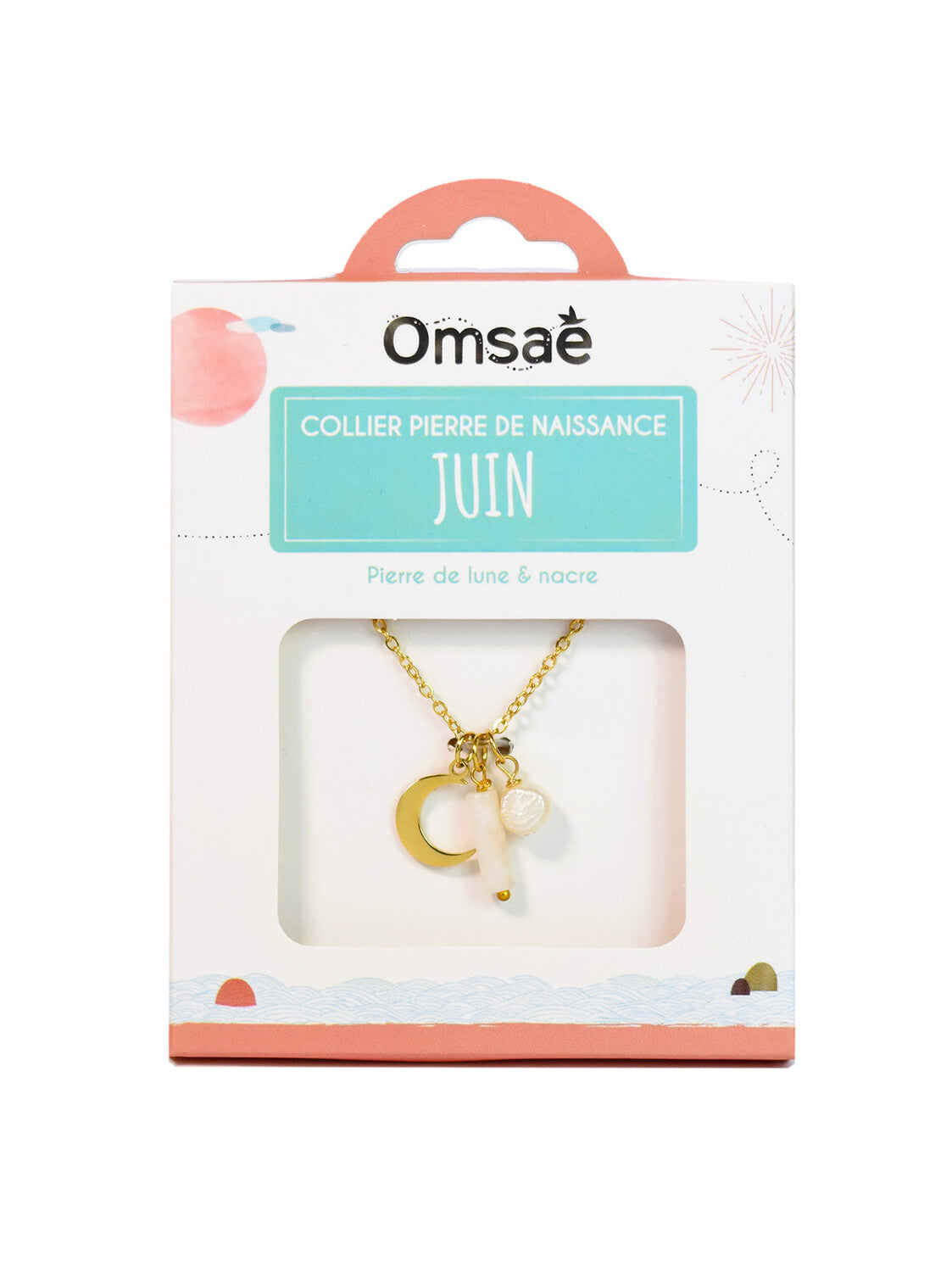 Collier Pierre de Naissance Juin – Pierre de Lune & Nacre Élégant