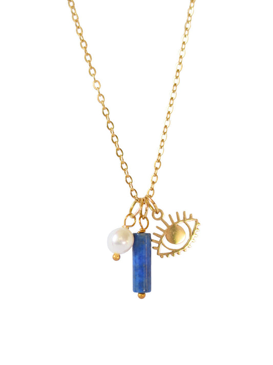 Collier Pierre de Naissance Septembre – Lapis-Lazuli & Nacre Élégant