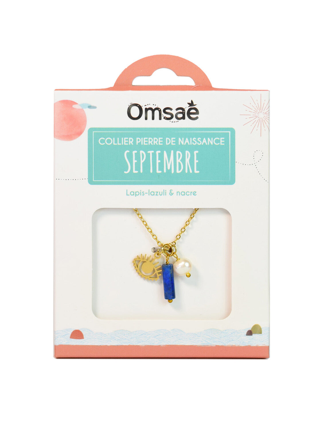 Collier Pierre de Naissance Septembre – Lapis-Lazuli & Nacre Élégant