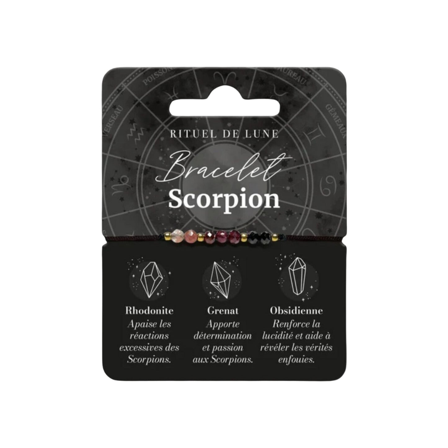 Bracelet Astrologique Scorpion – Intensité, Transformation & Protection